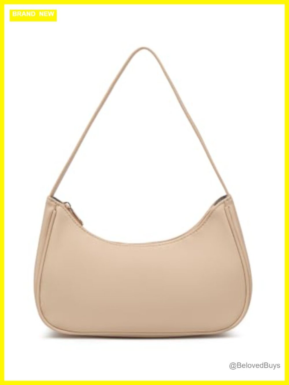 Vegan Leather Hobo Shoulder Bag With Zipper Closure